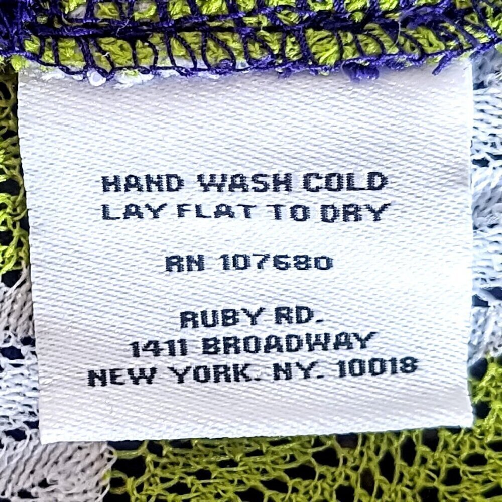 Ruby Rd. Blue Green Mesh Open Flyaway Cardigan Sweater 2X - Picture 5 of 5